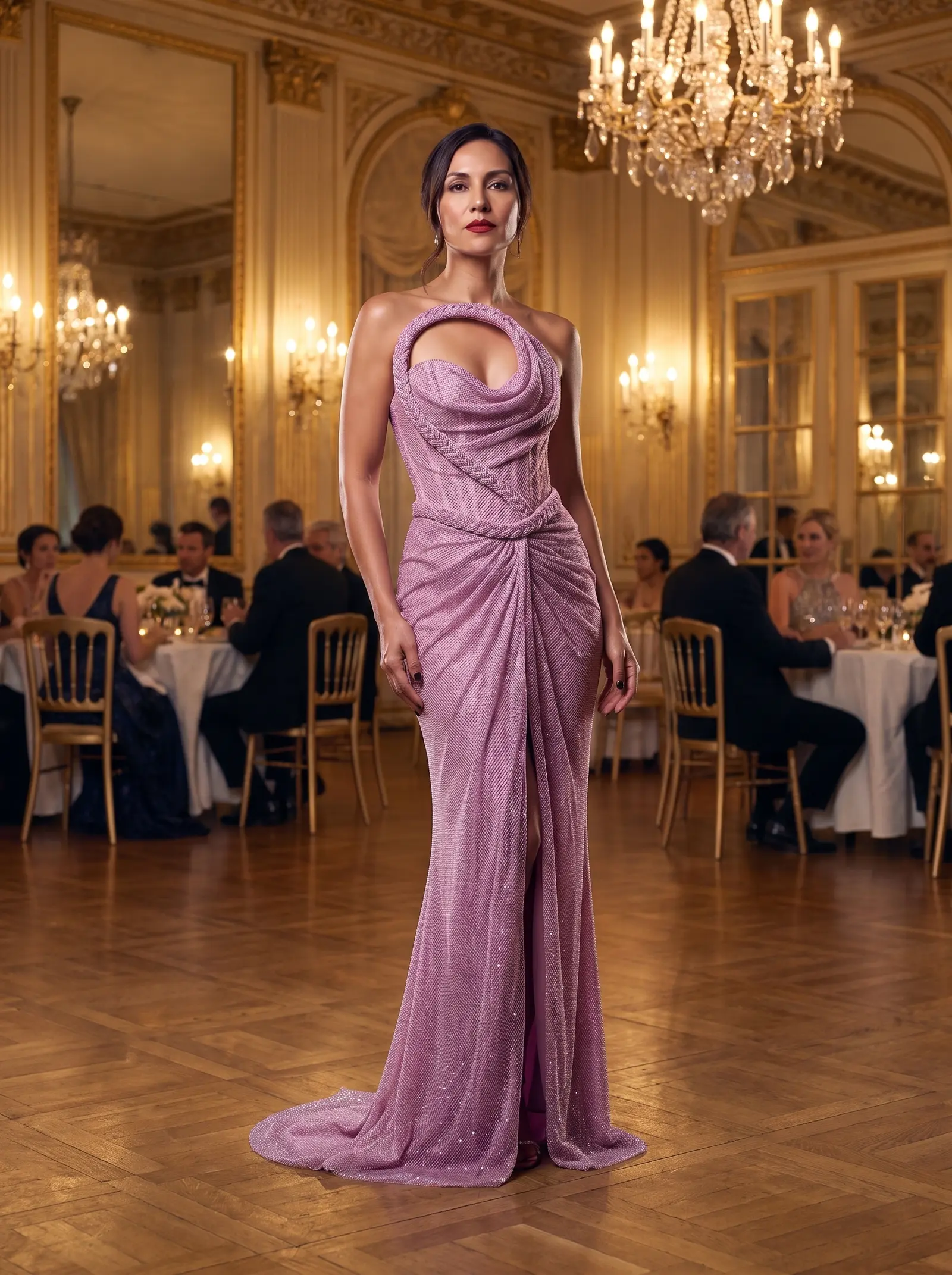 Lilac Wisteria gown occasion photograph