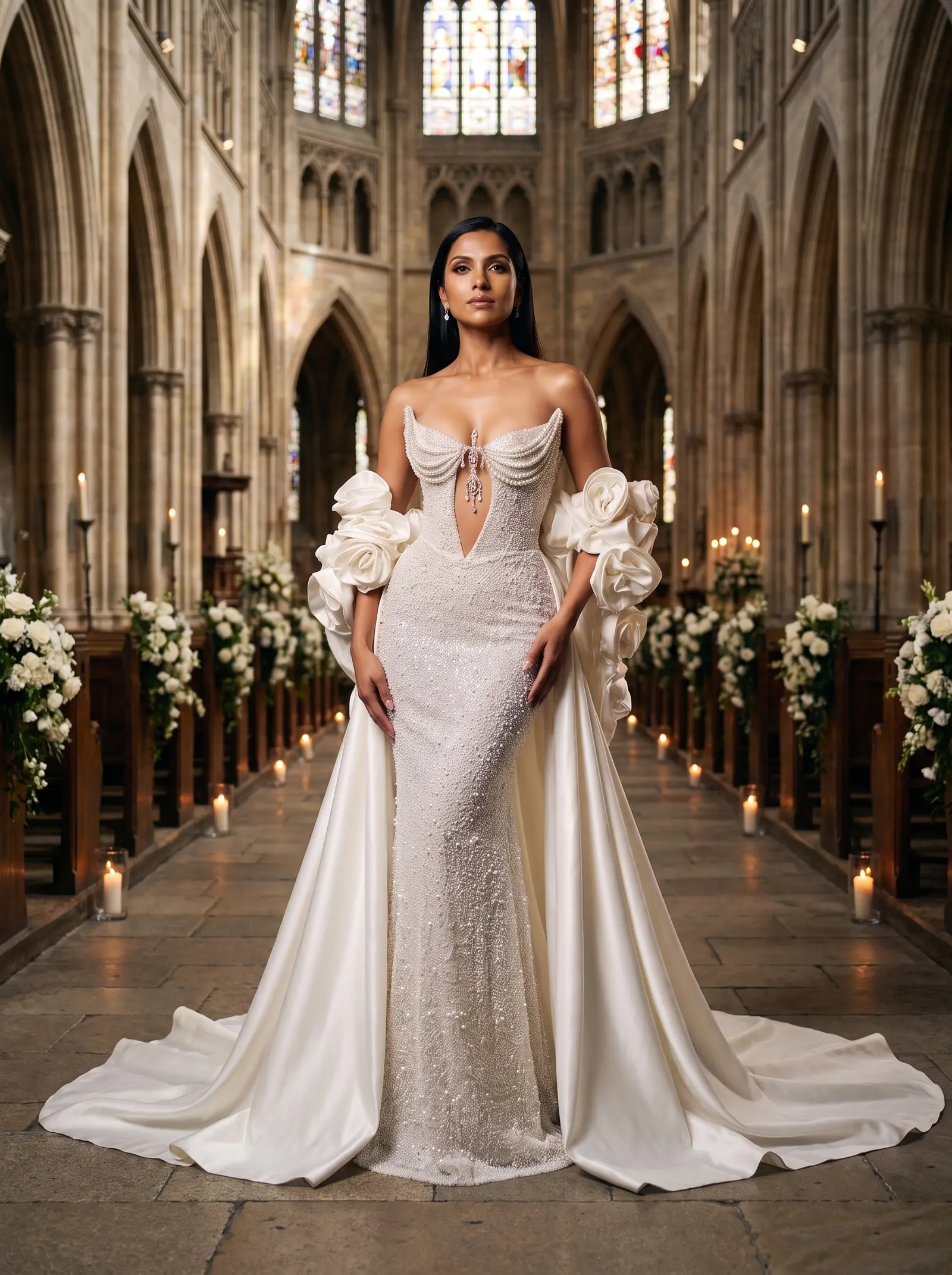 Ivory pearl Eternity bridal gown occasion photograph