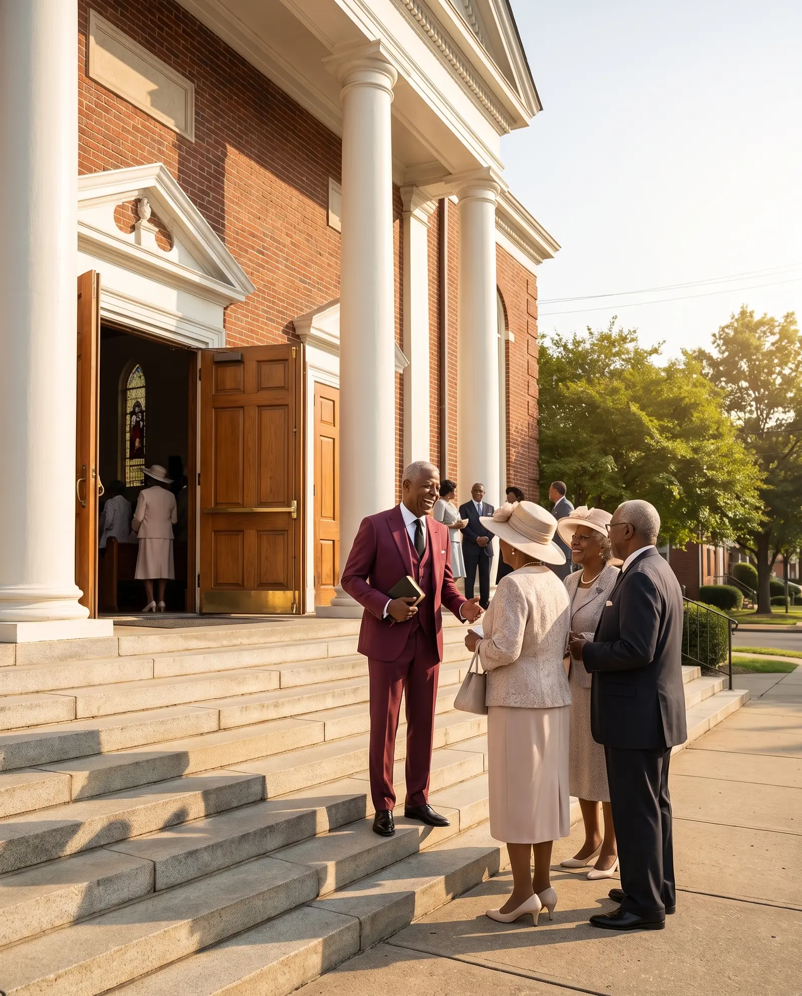 Wine herringbone Covenant three piece suit occasion photograph