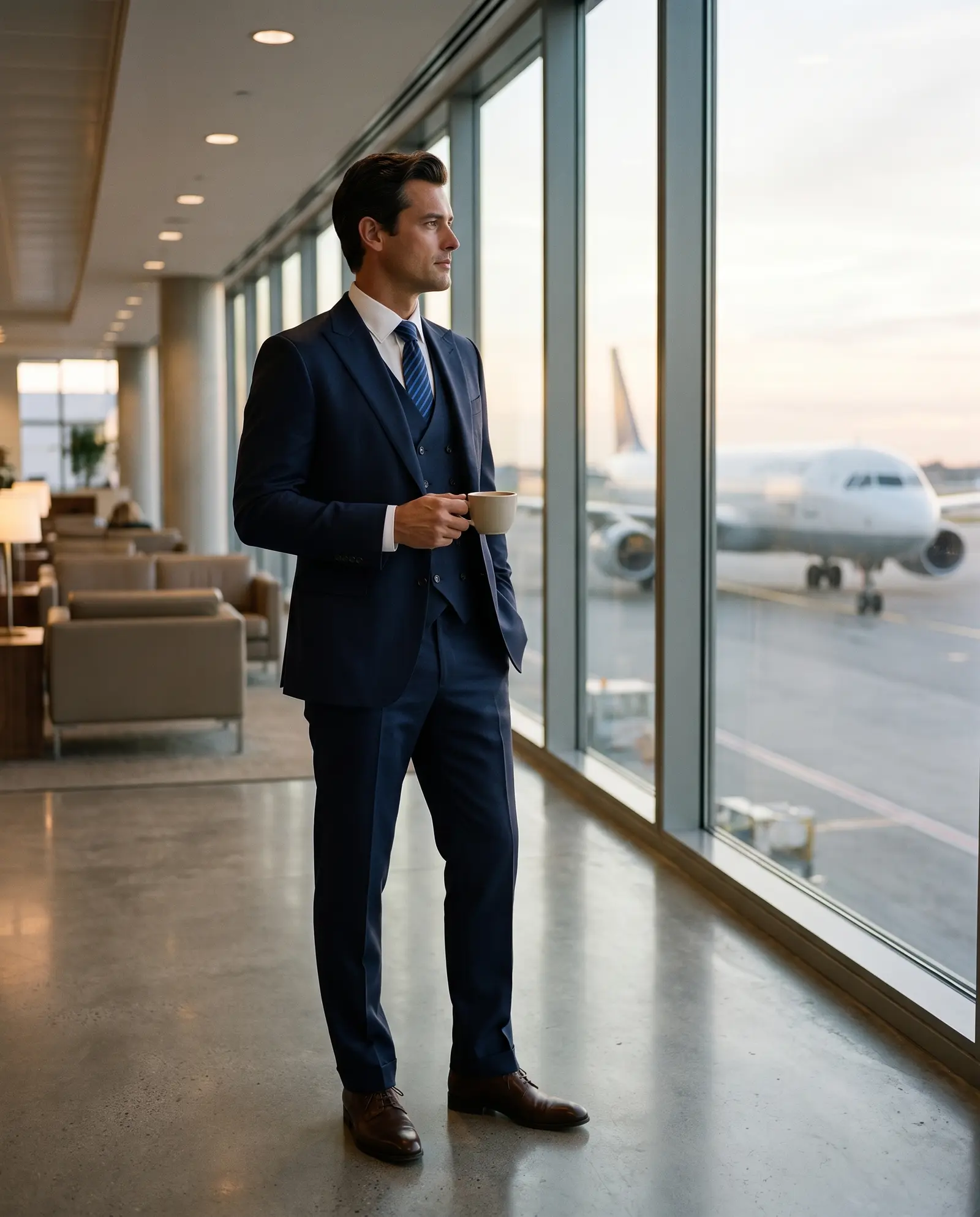 Midnight navy Whitehall three piece suit