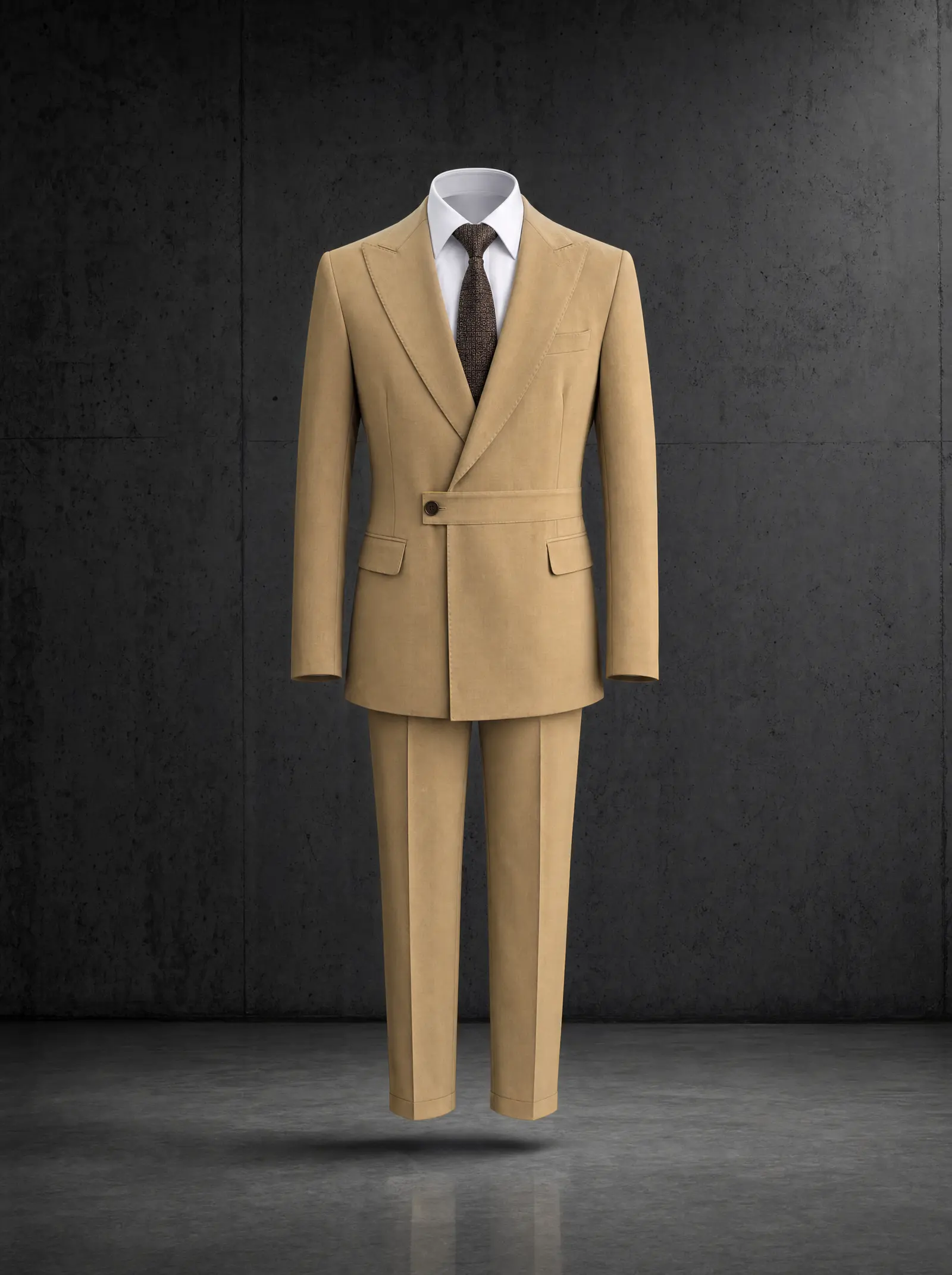 Tan Galilee suit, ghost