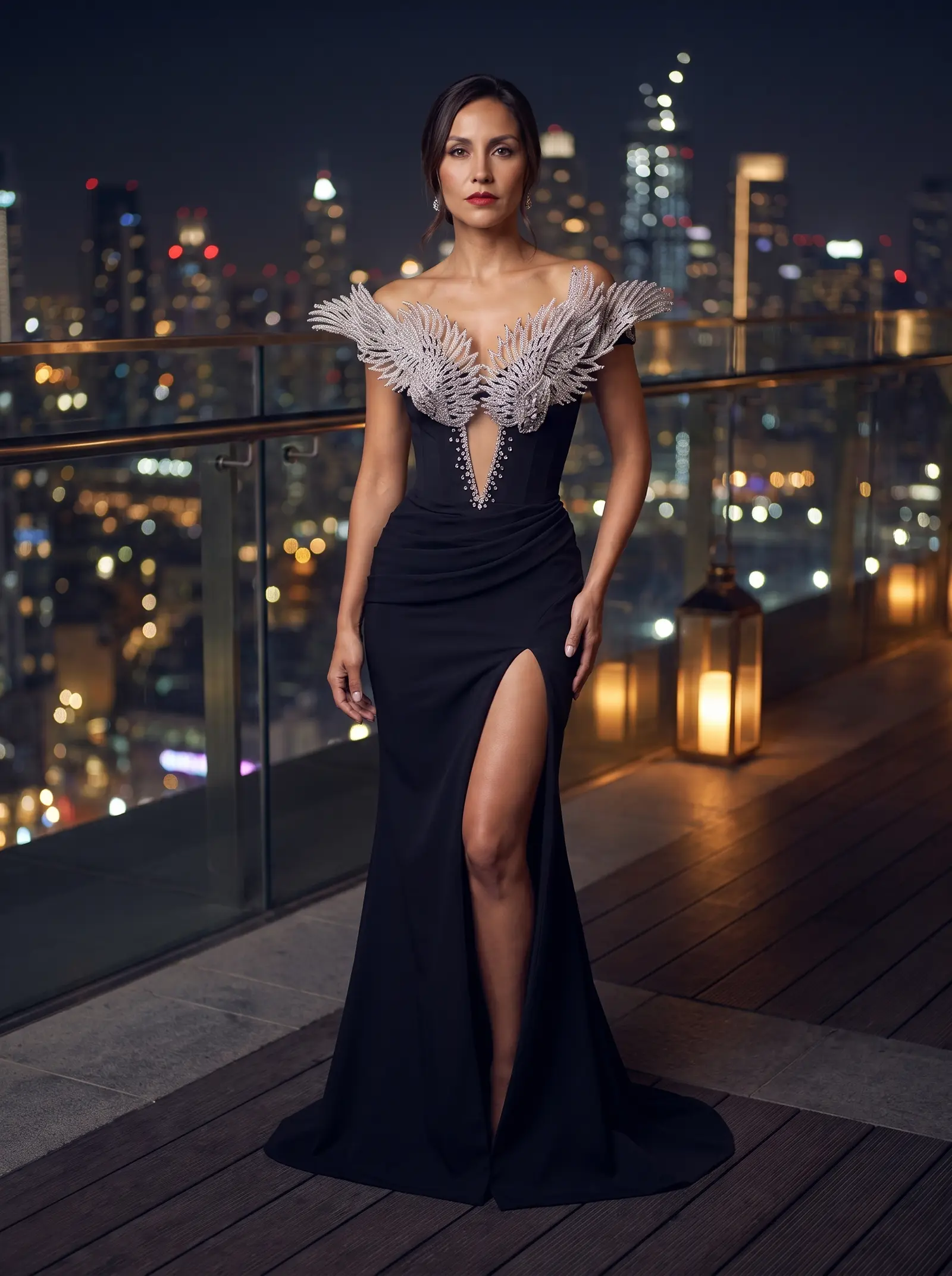 Black Seraph gown occasion photograph