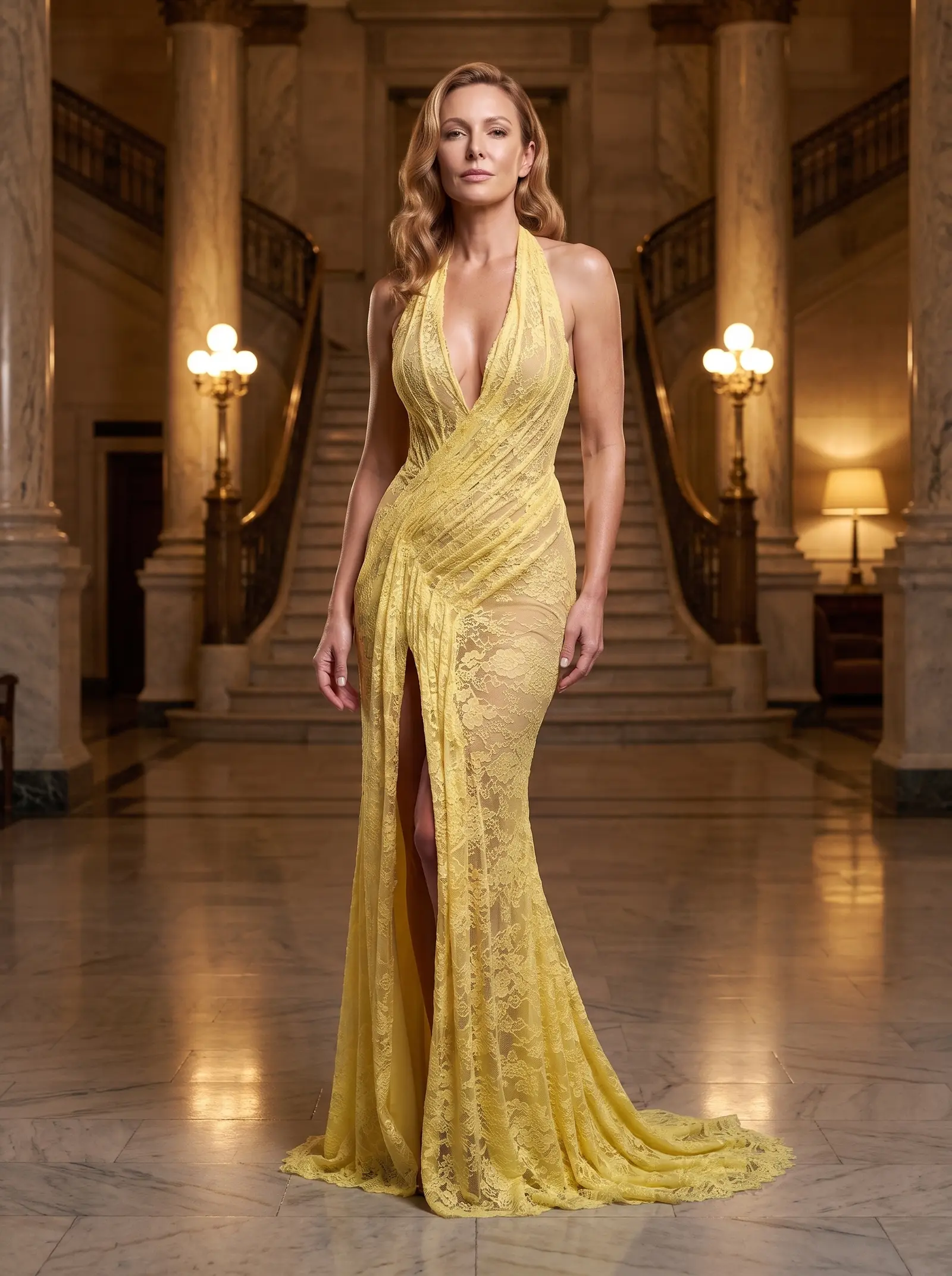 Lemon Citrine lace gown occasion photograph