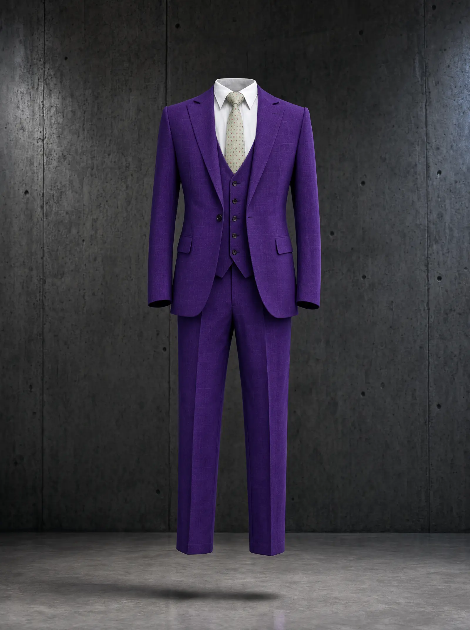 Royal purple Ephesus three piece suit, ghost