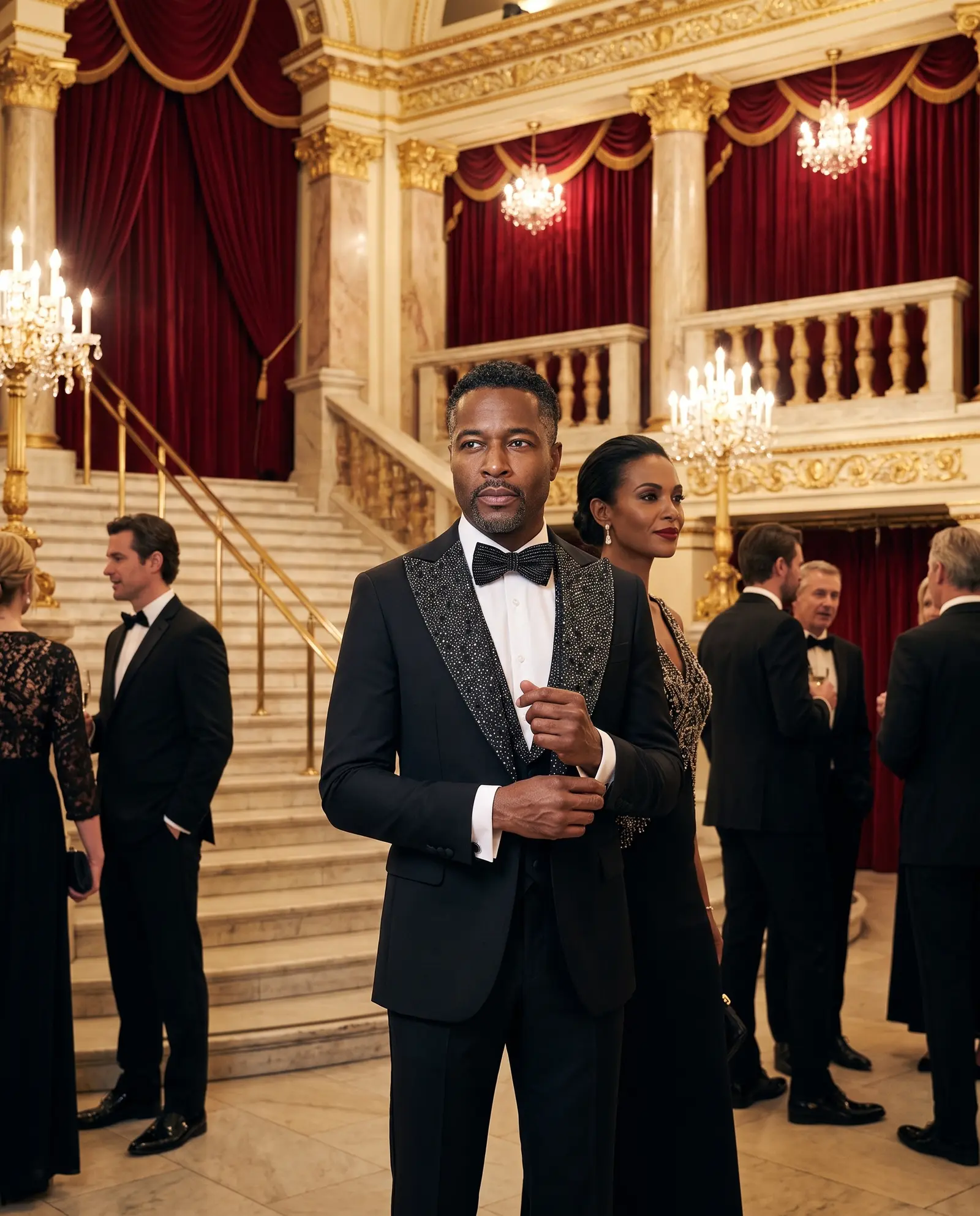 Black Monte Carlo three piece tuxedo