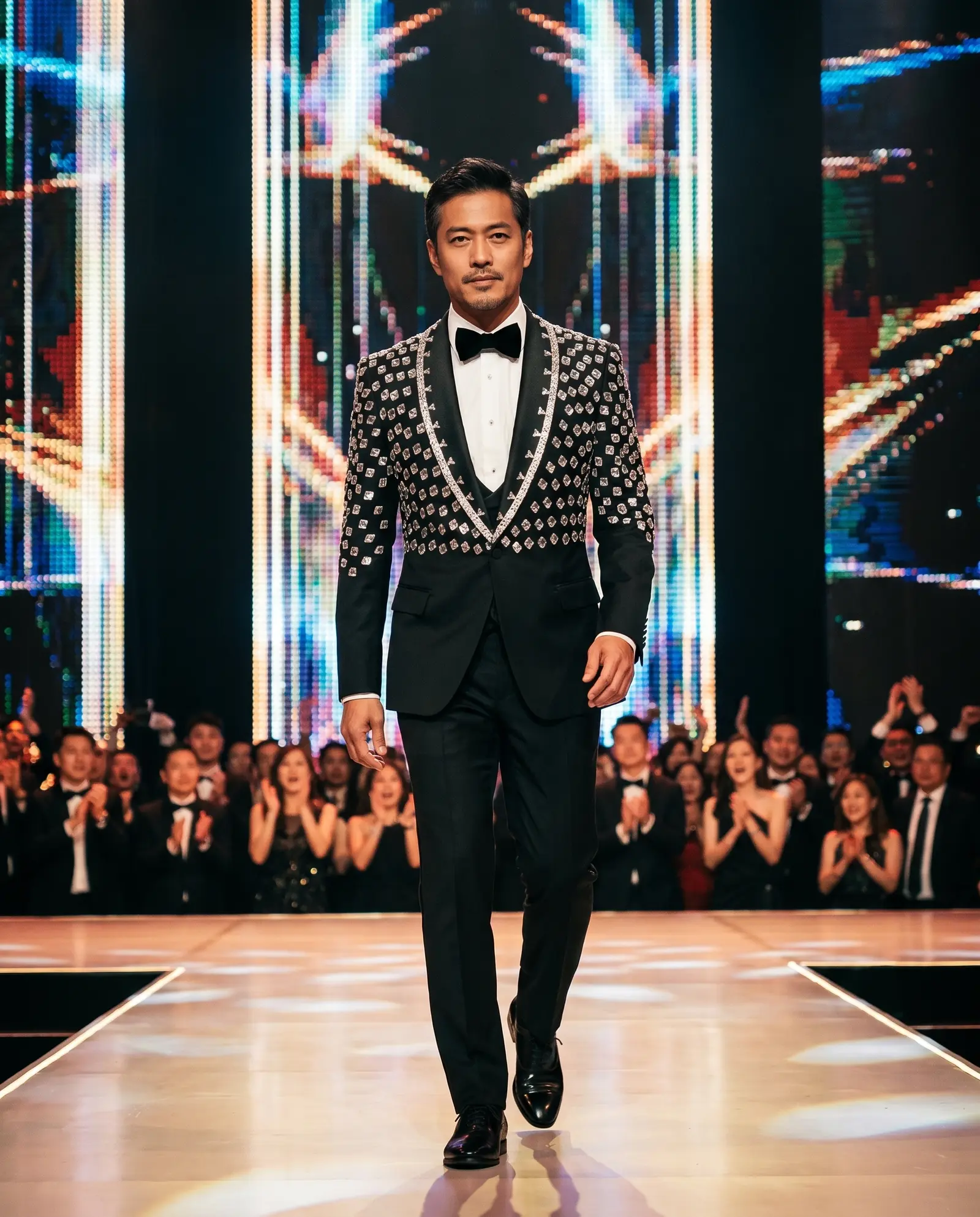 Black and silver Galaxy tuxedo