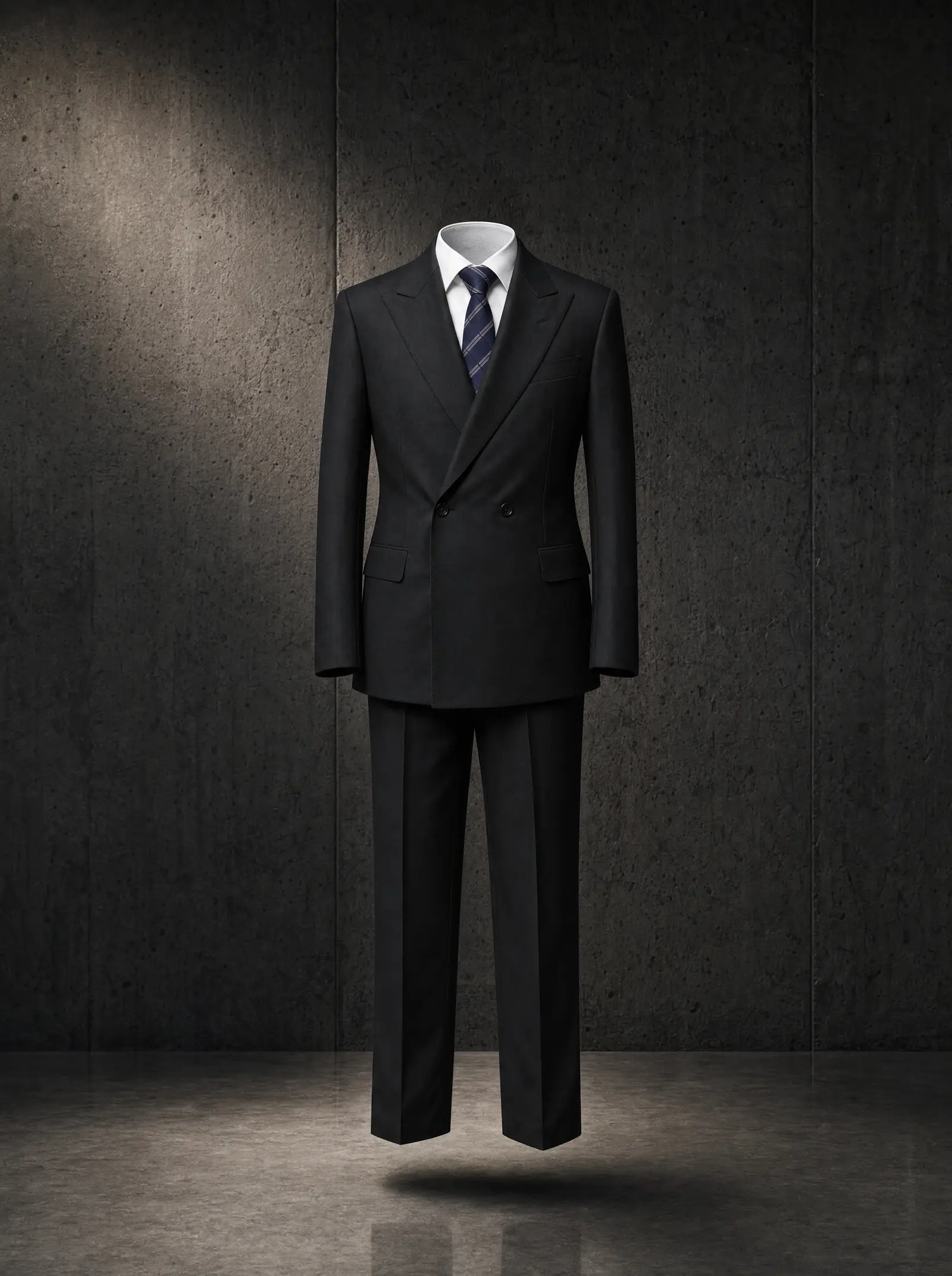 Black Crawford suit, ghost