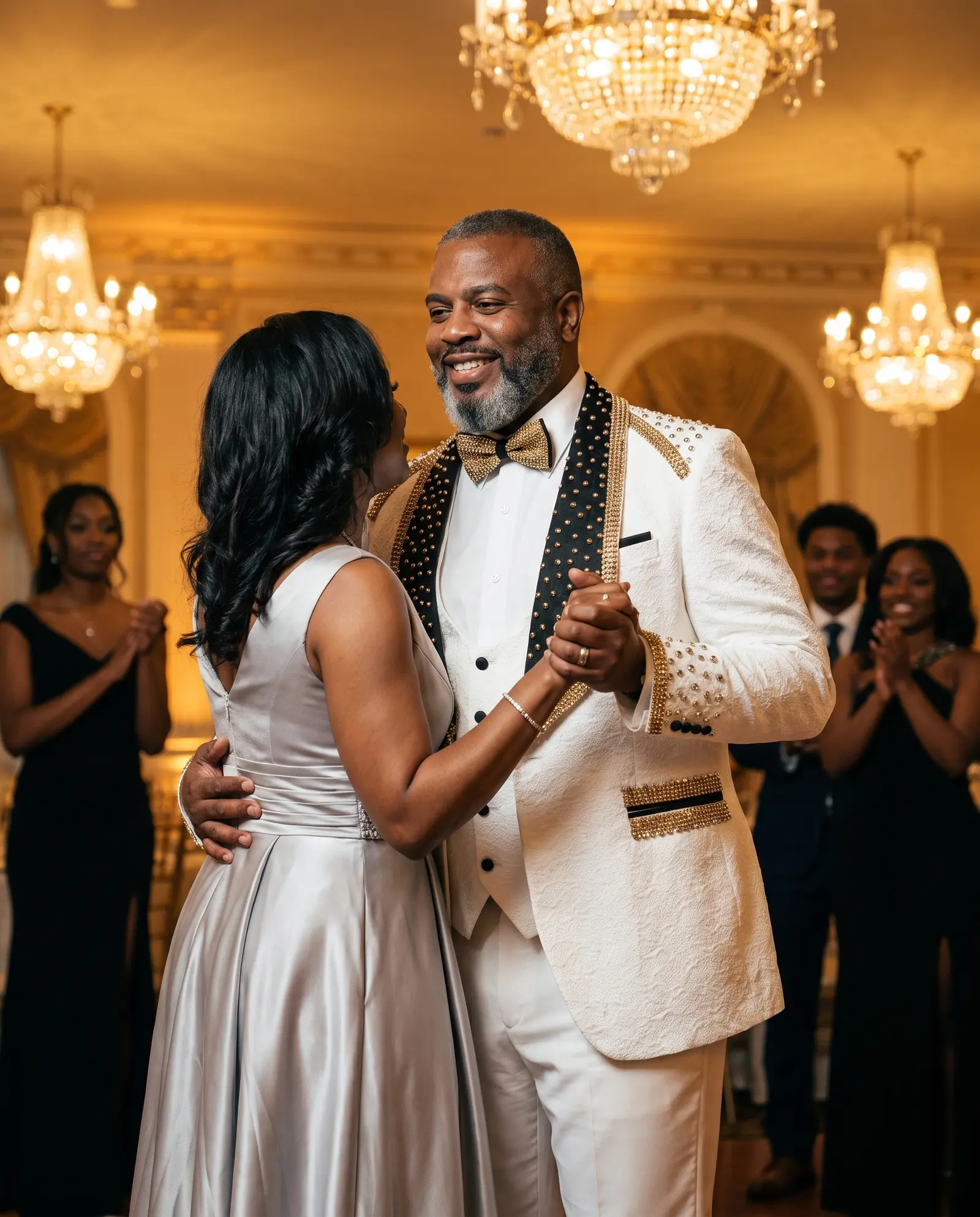White and gold Diplomat dinner jacket