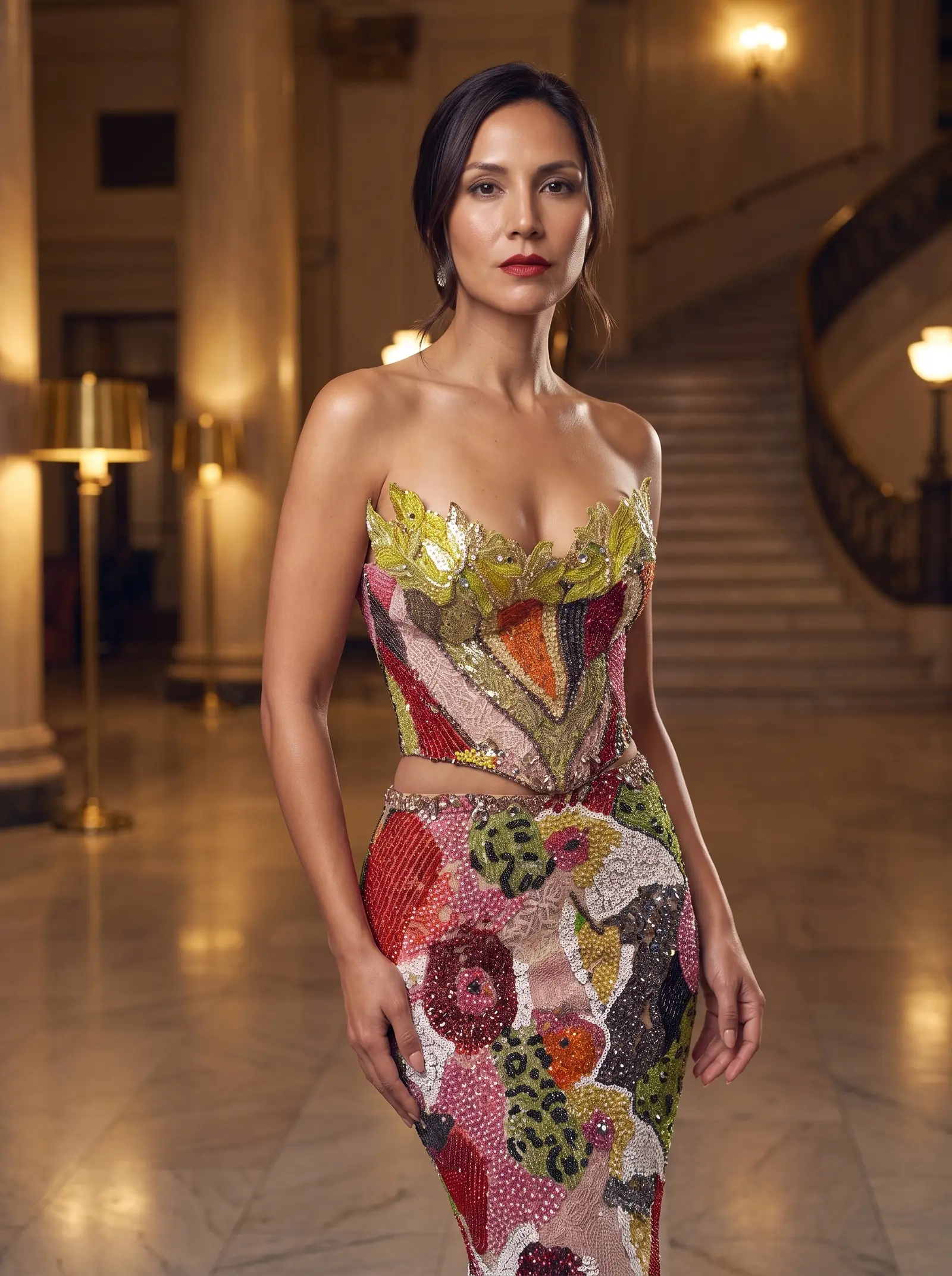 Mosaic Paradise mermaid gown occasion photograph
