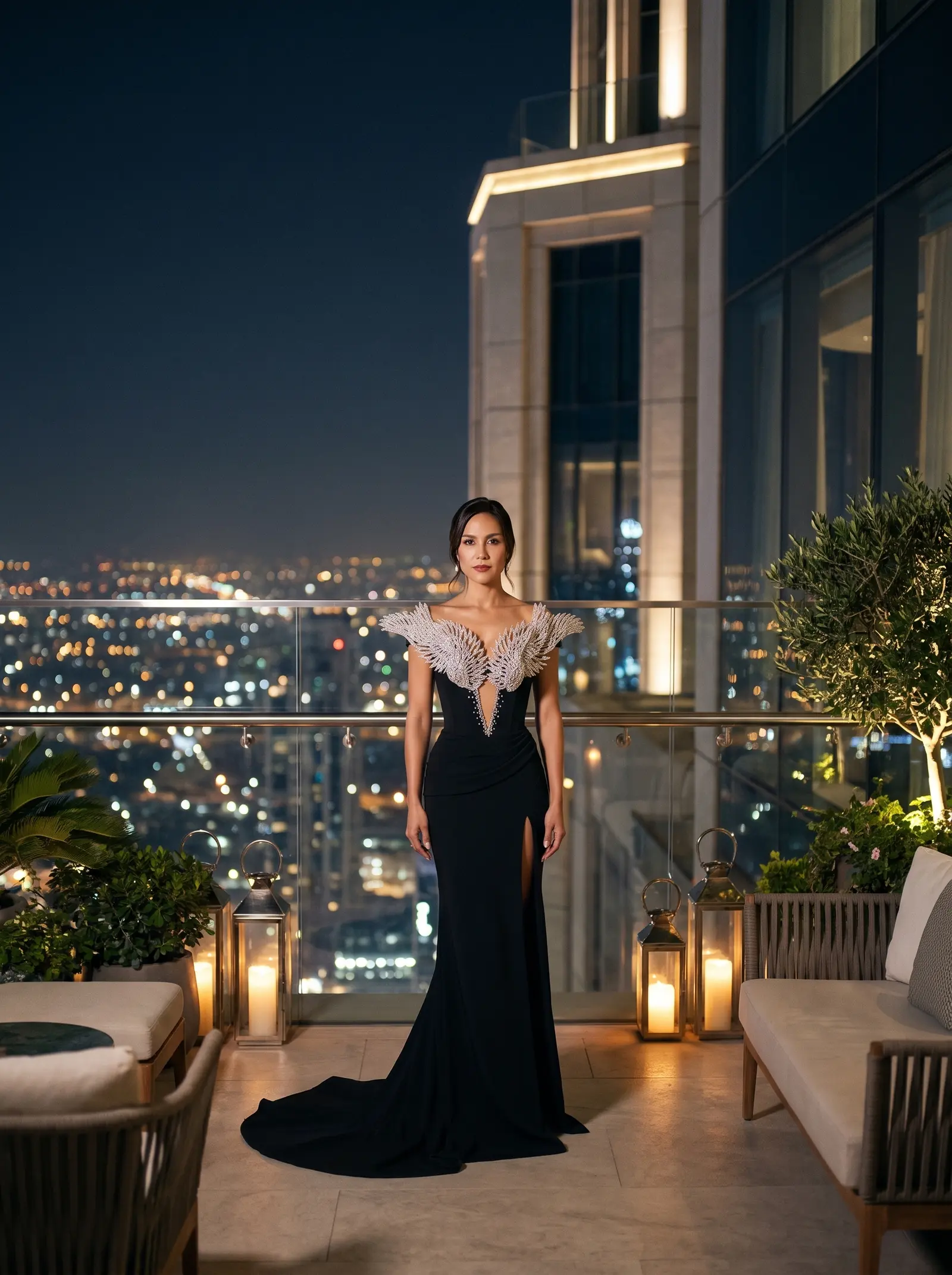 Black Seraph gown occasion photograph