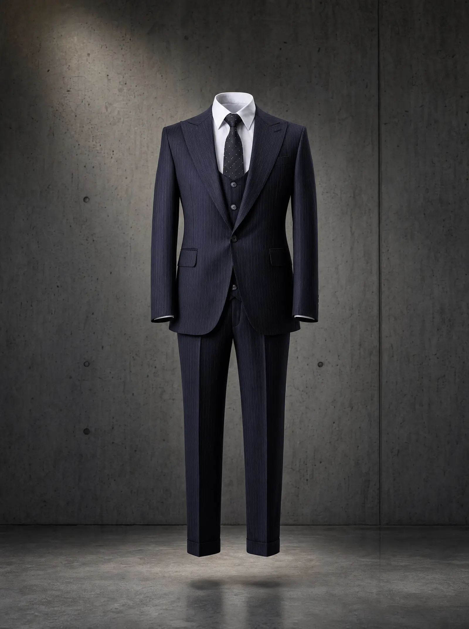 Black pinstripe Sterling three piece suit