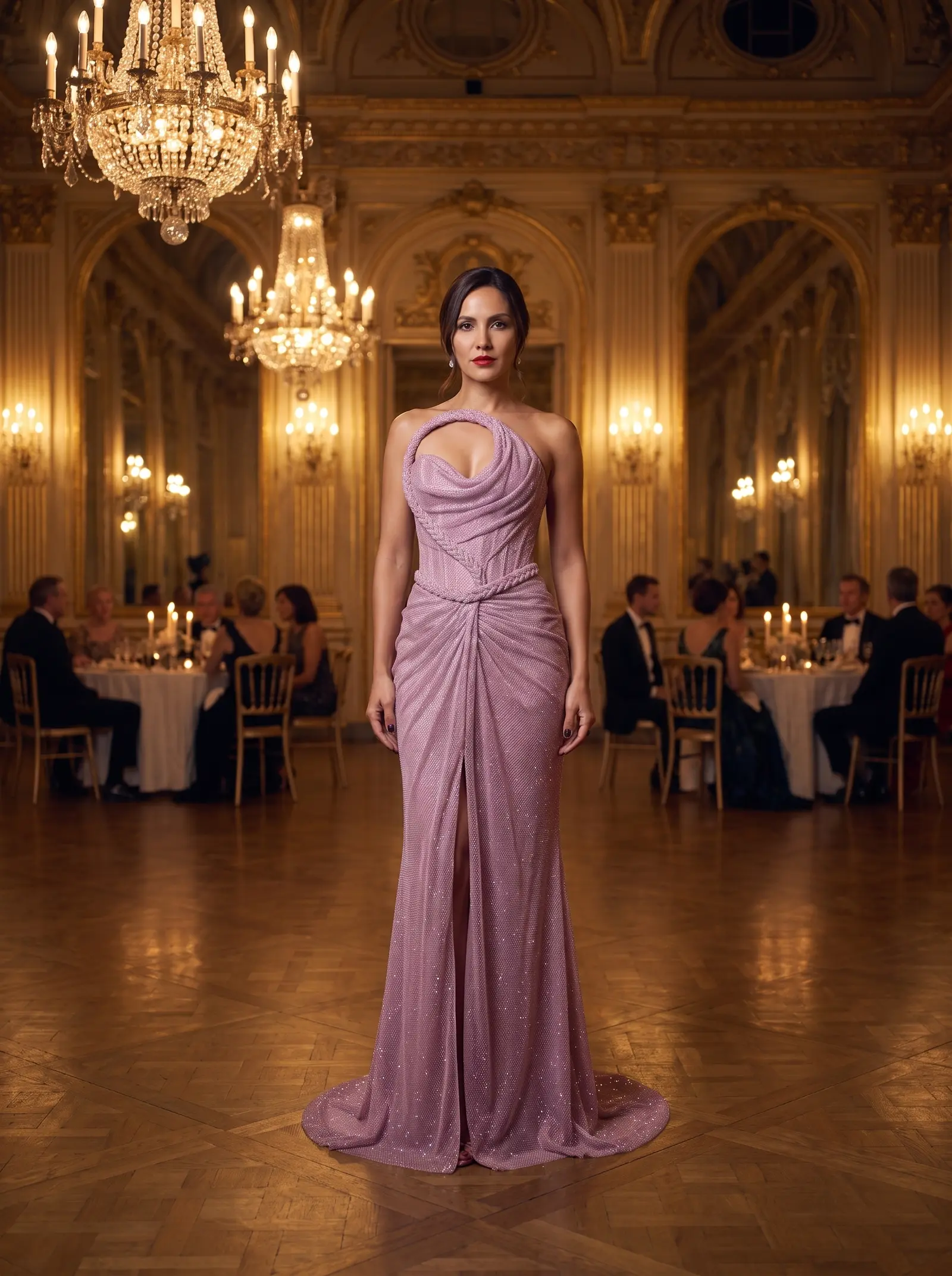 Lilac Wisteria gown occasion photograph