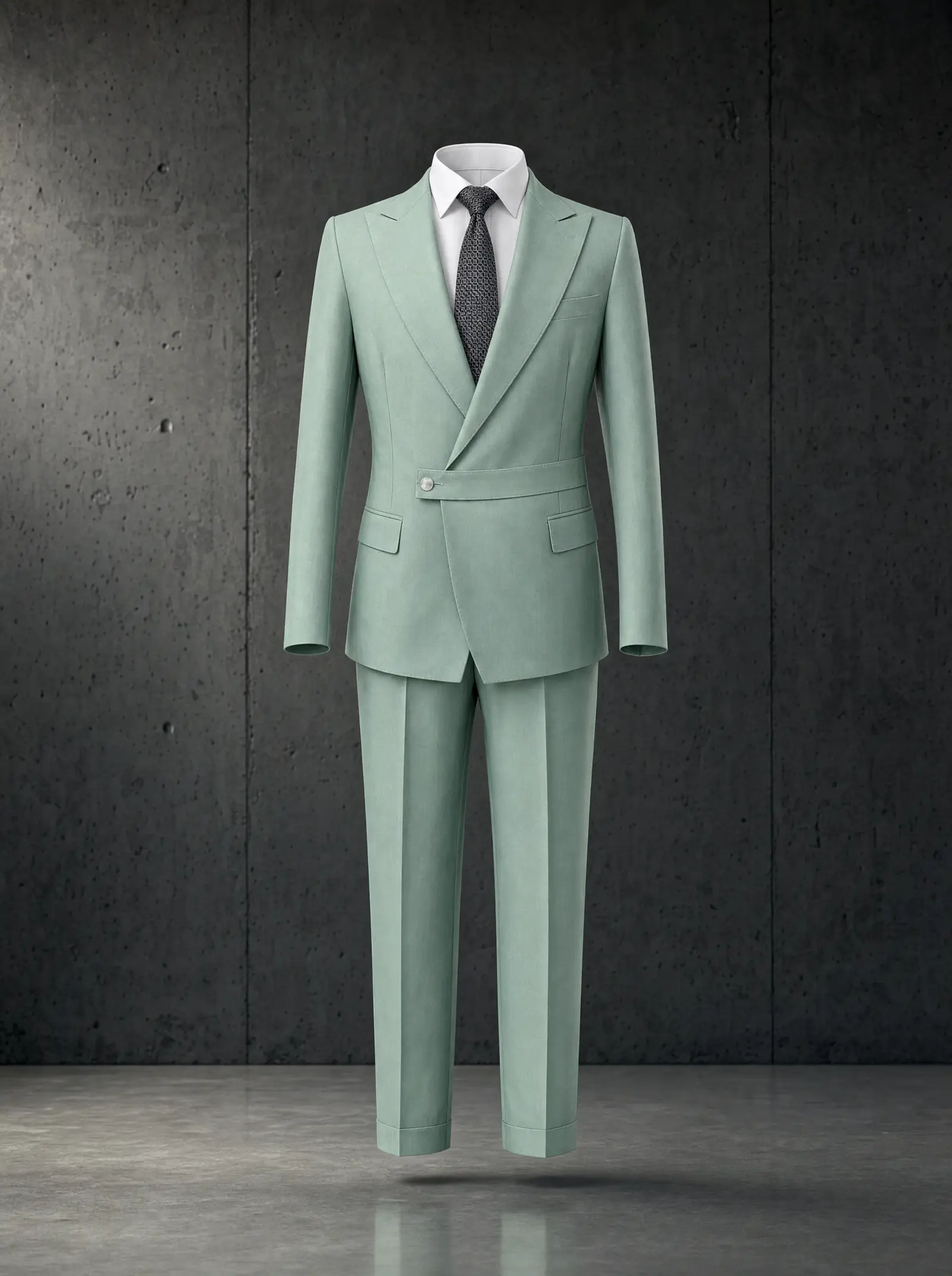 Sage green Galilee suit, ghost