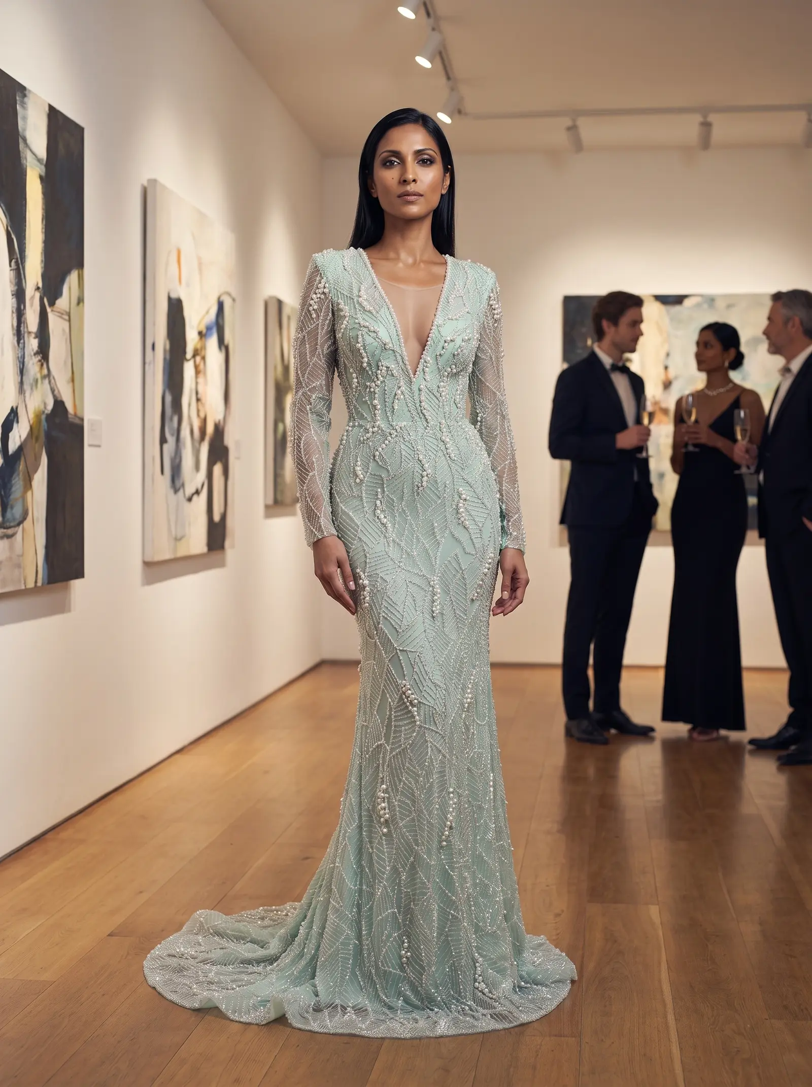 Mint Meadow mermaid gown occasion photograph
