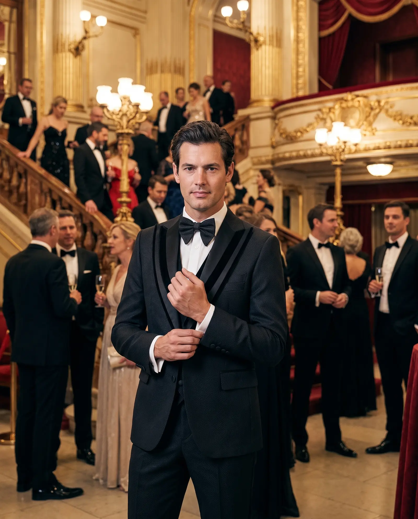 Black Connaught three piece tuxedo