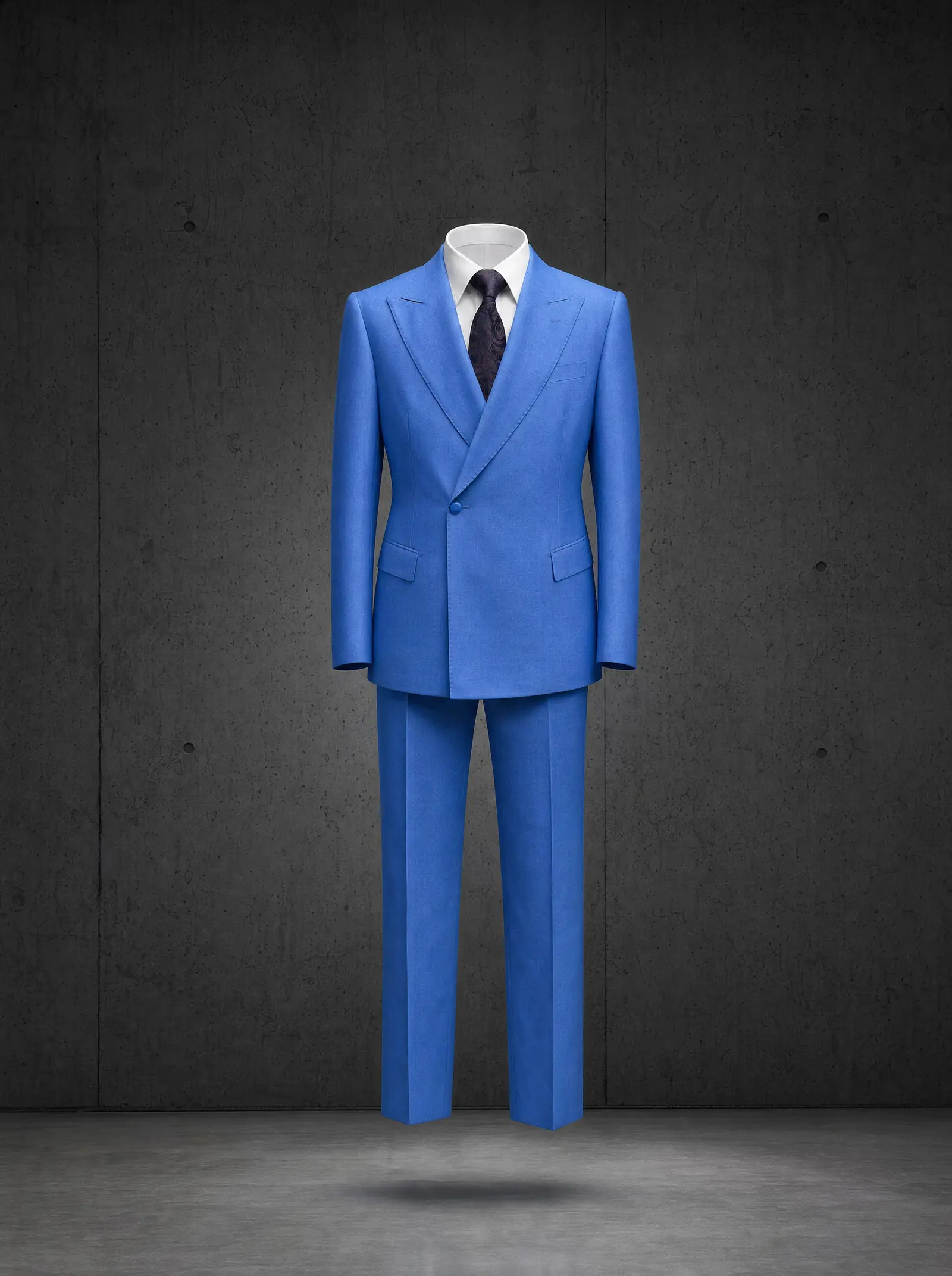 Cornflower blue Mizpah suit, ghost