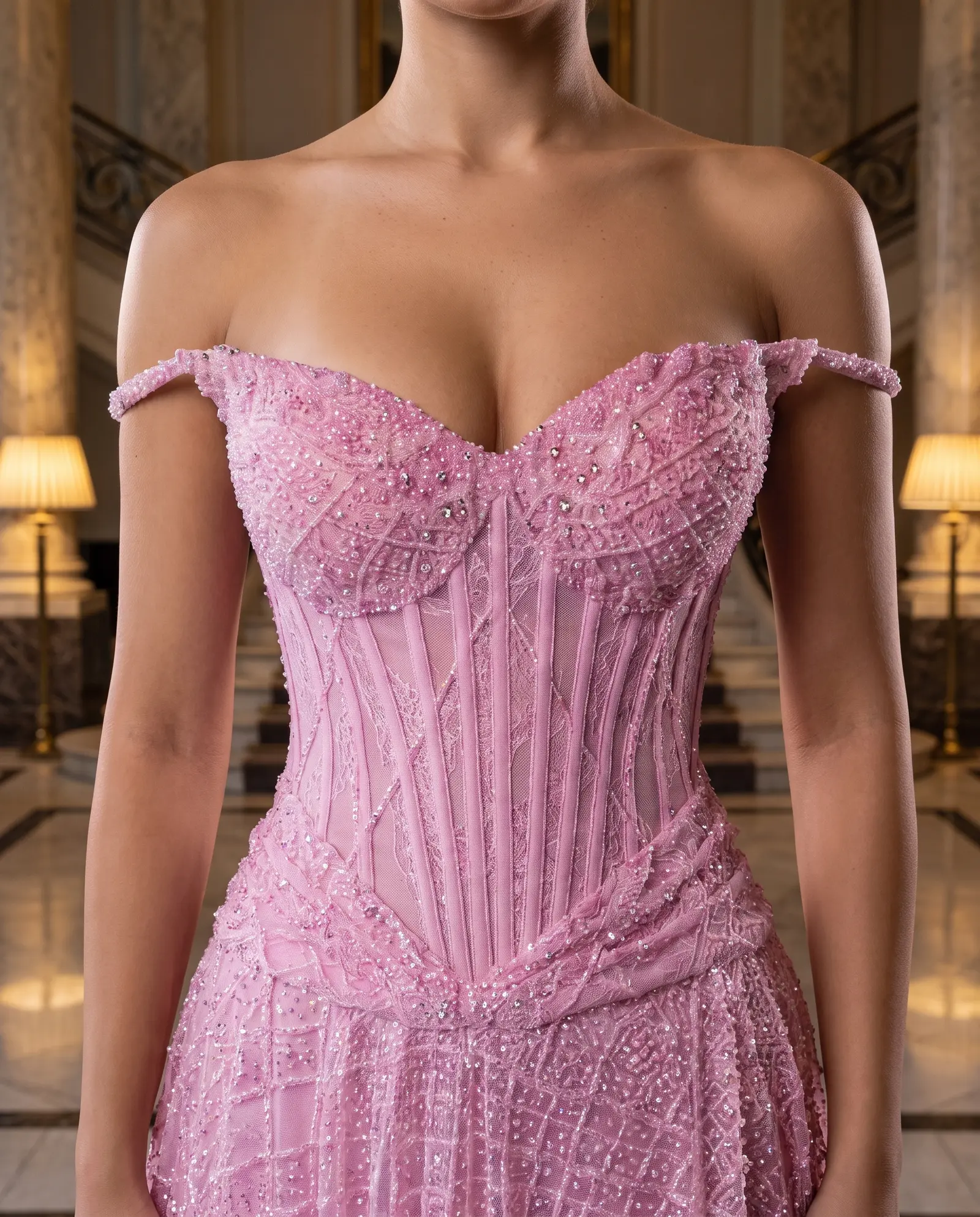 Bubblegum pink Daydream gown occasion photograph