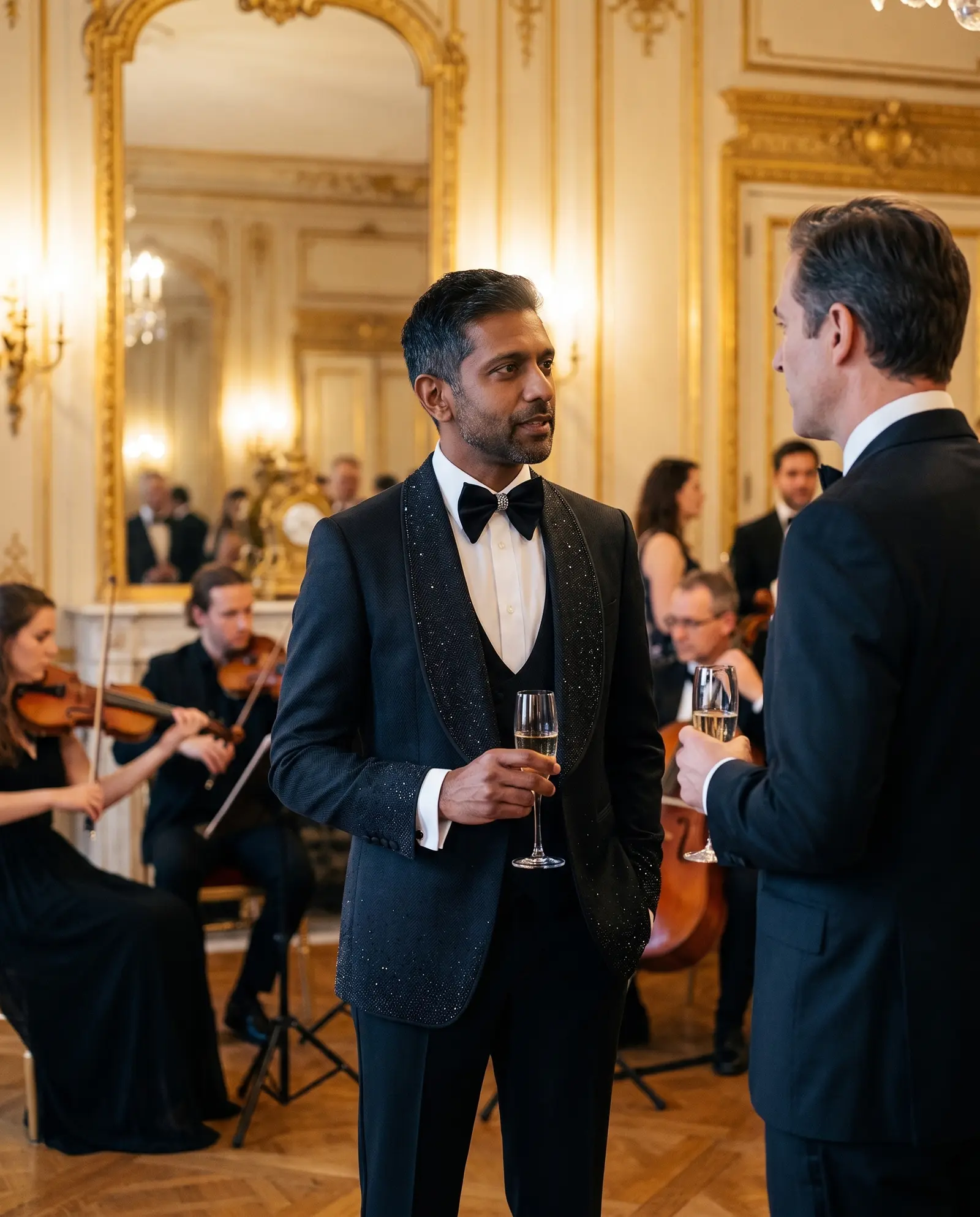 Black Lancaster three piece tuxedo occasion photograph